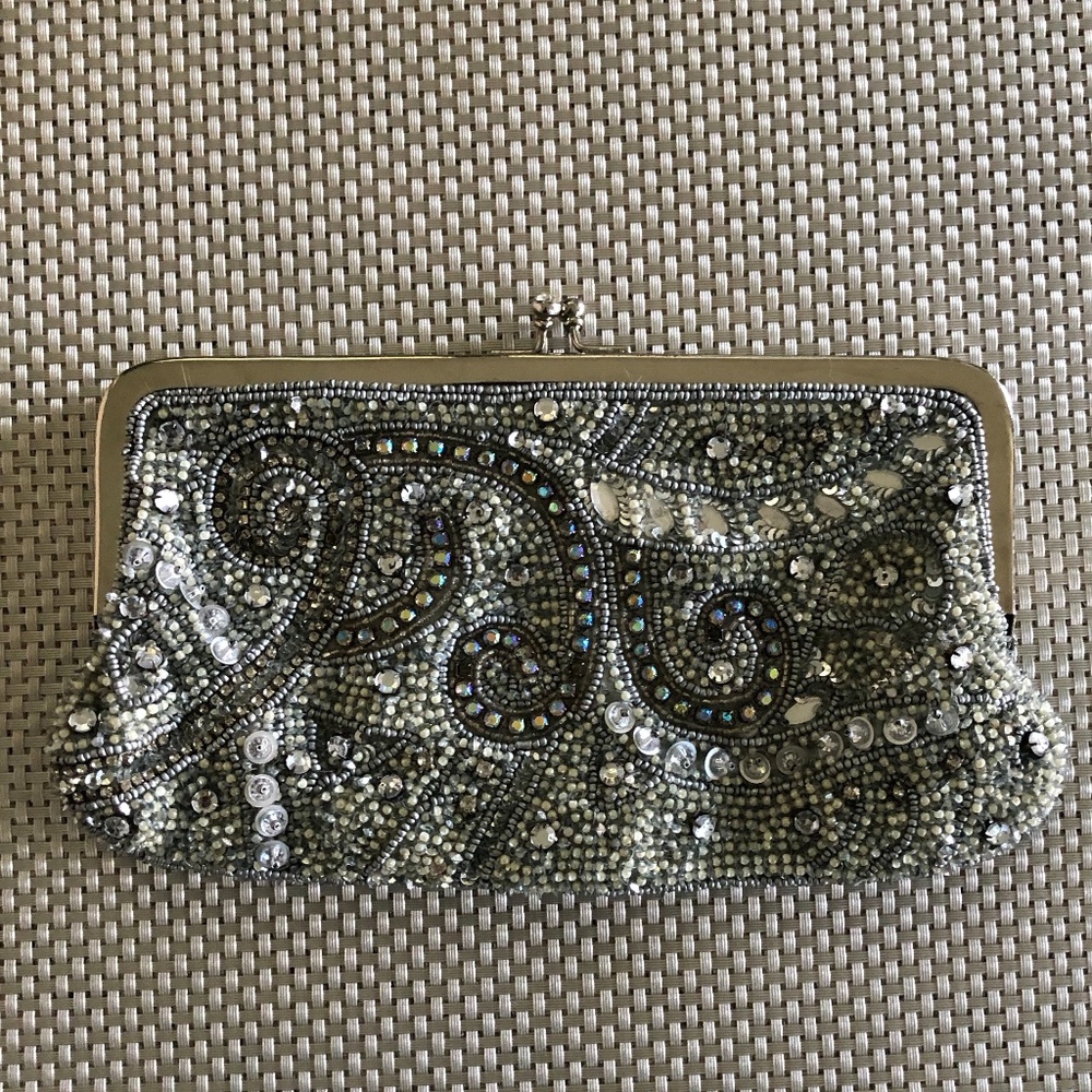 Lord & Taylor Beaded Sequin Clutch